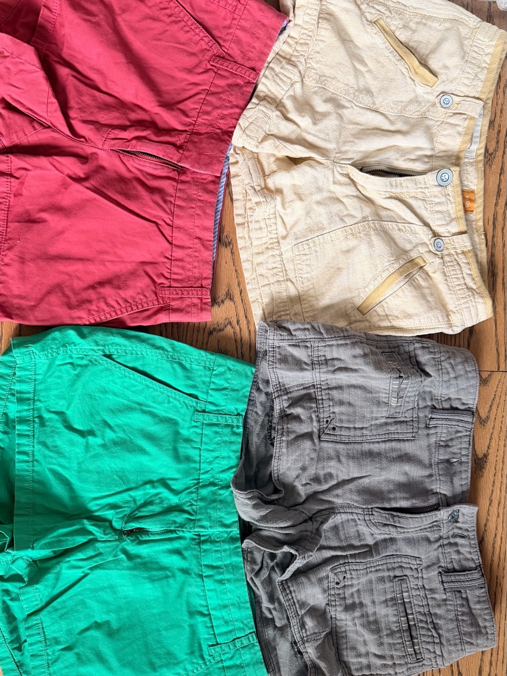 Four Pair of Anthropology and JCrew multipack shorts.